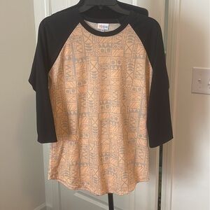 NWT LuLaRoe Randy Knit w Raglan 3/4 Sleeve T shirt Size M NWT